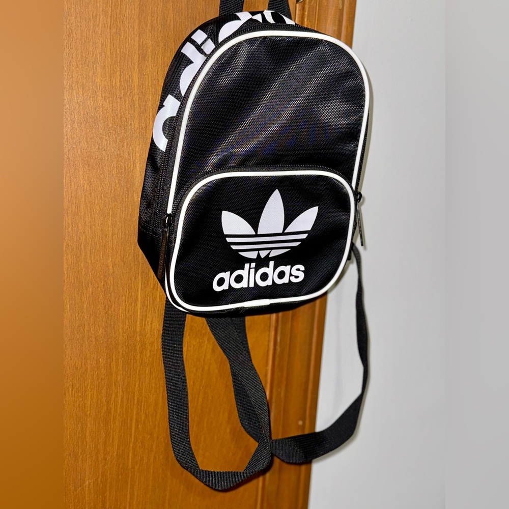 Adidas Black and White Mini Backpack